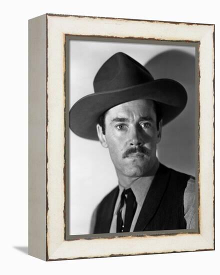 MY DARLING CLEMENTINE, 1946 directed by JOHN FORD Heny Fonda (b/w photo)-null-Framed Stretched Canvas