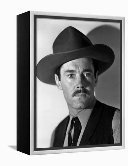 MY DARLING CLEMENTINE, 1946 directed by JOHN FORD Heny Fonda (b/w photo)-null-Framed Stretched Canvas