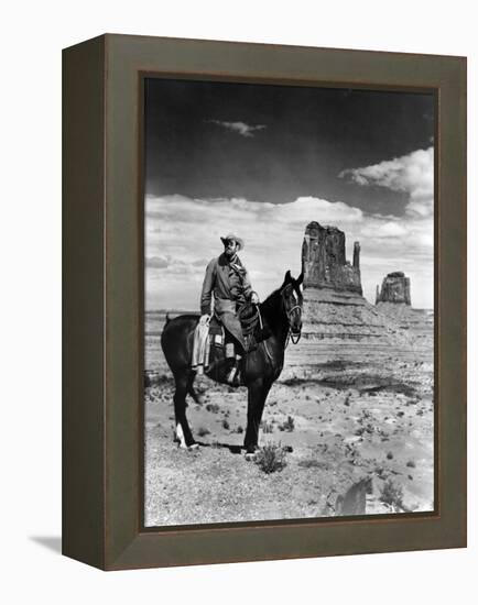 MY DARLING CLEMENTINE, 1946 directed by JOHN FORD Heny Fonda (b/w photo)-null-Framed Stretched Canvas