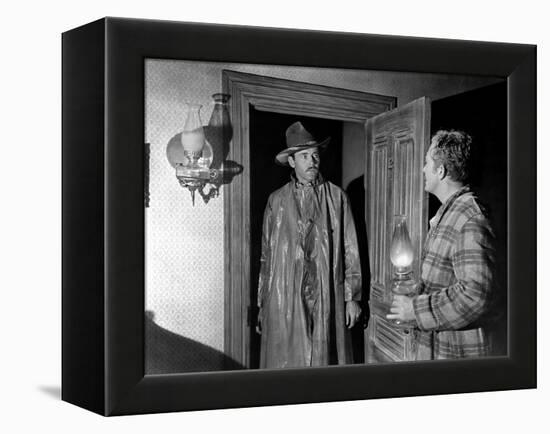 MY DARLING CLEMENTINE, 1946 directed by JOHN FORD Heny Fonda (b/w photo)-null-Framed Stretched Canvas