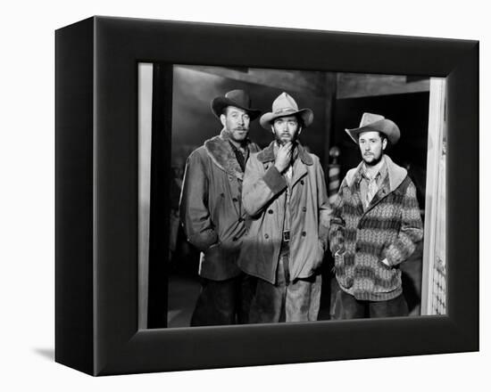 MY DARLING CLEMENTINE, 1946 directed by JOHN FORD Ward Bond, Henry Fonda and Tim Holt (b/w photo)-null-Framed Stretched Canvas