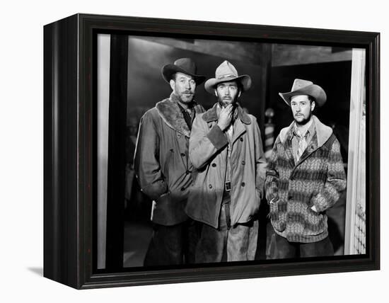 MY DARLING CLEMENTINE, 1946 directed by JOHN FORD Ward Bond, Henry Fonda and Tim Holt (b/w photo)-null-Framed Stretched Canvas