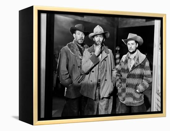 MY DARLING CLEMENTINE, 1946 directed by JOHN FORD Ward Bond, Henry Fonda and Tim Holt (b/w photo)-null-Framed Stretched Canvas