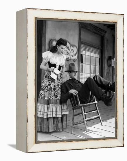 My Darling Clementine, Linda Darnell, Henry Fonda (As Wyatt Earp), 1946-null-Framed Stretched Canvas