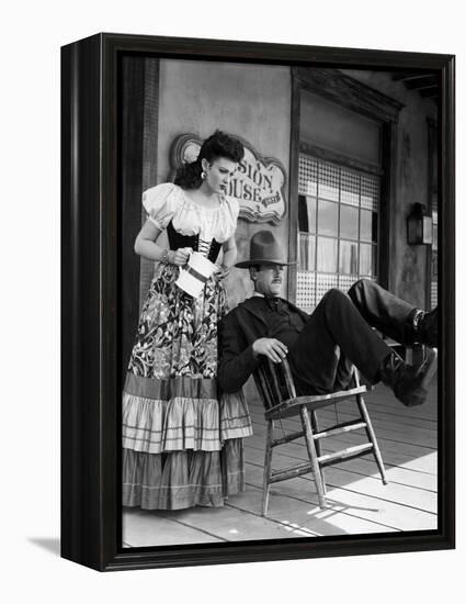 My Darling Clementine, Linda Darnell, Henry Fonda (As Wyatt Earp), 1946-null-Framed Stretched Canvas