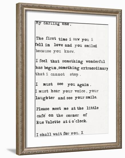 My Darling One-The Vintage Collection-Framed Giclee Print