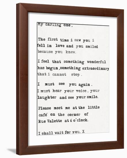 My Darling One-The Vintage Collection-Framed Giclee Print