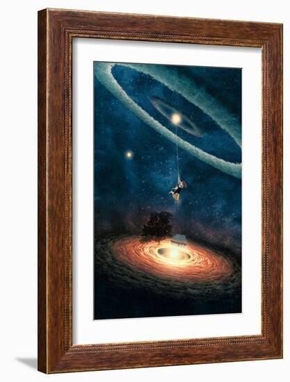 My Dream House in Another Galaxy-Paula Belle Flores-Framed Art Print