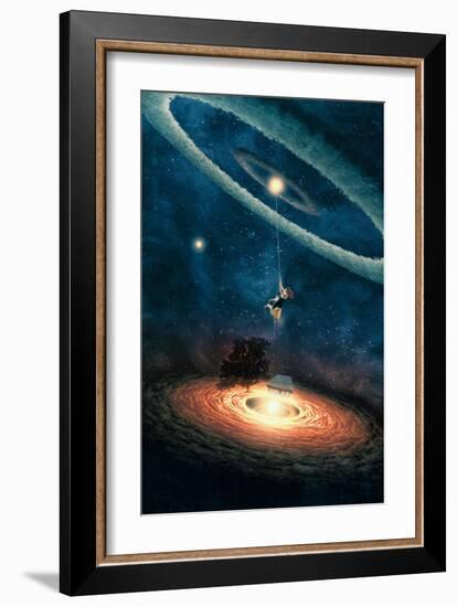 My Dream House in Another Galaxy-Paula Belle Flores-Framed Art Print