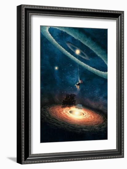 My Dream House in Another Galaxy-Paula Belle Flores-Framed Art Print