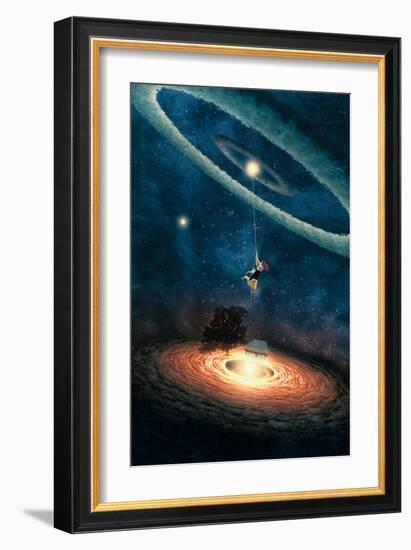 My Dream House in Another Galaxy-Paula Belle Flores-Framed Art Print