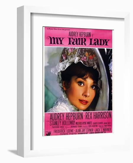 My Fair Lady, Audrey Hepburn, 1964-null-Framed Art Print