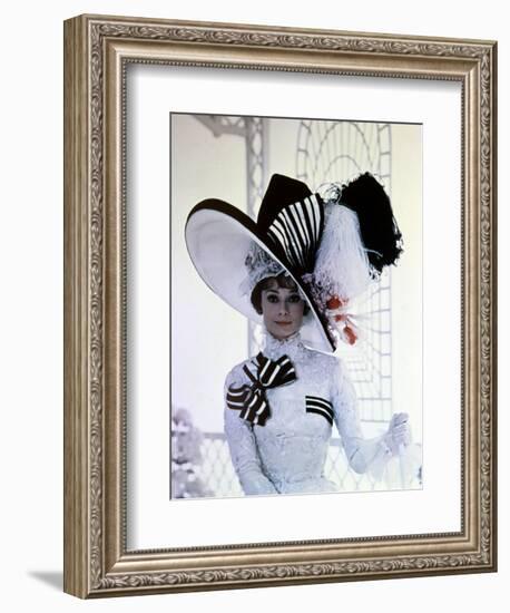 My Fair Lady, Audrey Hepburn, Directed by George Cukor, 1964-null-Framed Photographic Print