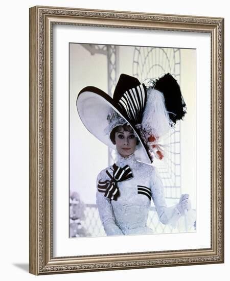 My Fair Lady, Audrey Hepburn, Directed by George Cukor, 1964-null-Framed Photographic Print