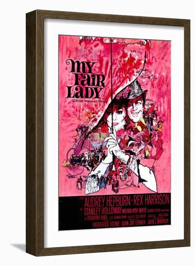 My Fair Lady, Belgian Movie Poster, 1964-null-Framed Premium Giclee Print