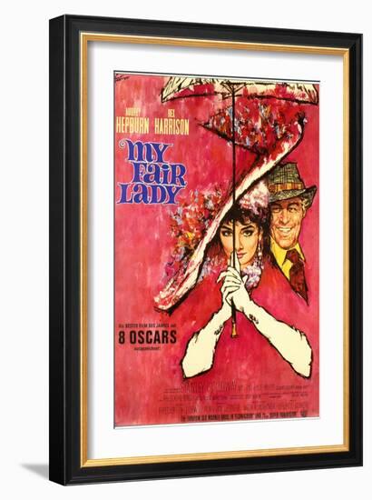 My Fair Lady, German Movie Poster, 1964-null-Framed Art Print