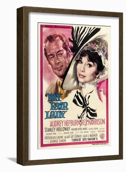 My Fair Lady, Italian Movie Poster, 1964-null-Framed Art Print