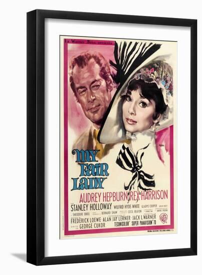 My Fair Lady, Italian Movie Poster, 1964-null-Framed Art Print