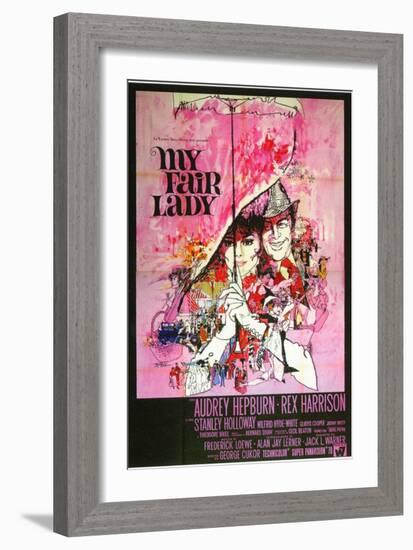 My Fair Lady, Italian Movie Poster, 1964-null-Framed Art Print