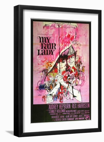 My Fair Lady, Italian Movie Poster, 1964-null-Framed Art Print