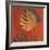 My Fashion Leaves on Red I-Patricia Pinto-Framed Premium Giclee Print