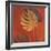 My Fashion Leaves on Red I-Patricia Pinto-Framed Premium Giclee Print