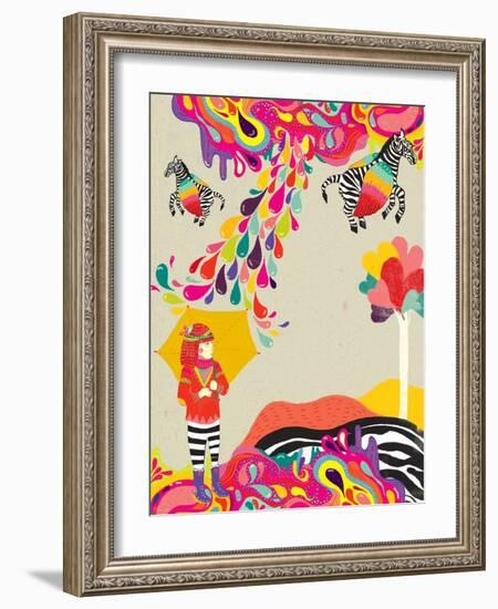 My Flying Zebra-Diela Maharanie-Framed Art Print