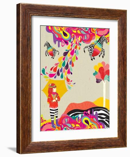 My Flying Zebra-Diela Maharanie-Framed Art Print