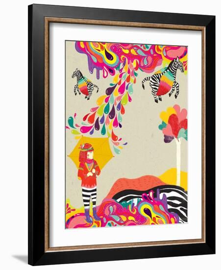 My Flying Zebra-Diela Maharanie-Framed Art Print