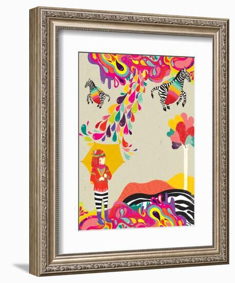 My Flying Zebra-Diela Maharanie-Framed Art Print