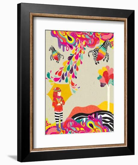 My Flying Zebra-Diela Maharanie-Framed Art Print