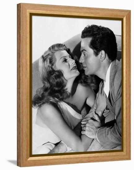 MY GAL SAL, 1942 directed by IRVING CUMMINGS Rita Hayworth and Victor Mature (b/w photo)-null-Framed Stretched Canvas