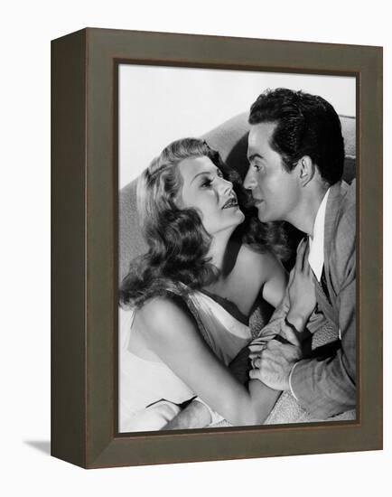 MY GAL SAL, 1942 directed by IRVING CUMMINGS Rita Hayworth and Victor Mature (b/w photo)-null-Framed Stretched Canvas