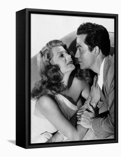 MY GAL SAL, 1942 directed by IRVING CUMMINGS Rita Hayworth and Victor Mature (b/w photo)-null-Framed Stretched Canvas