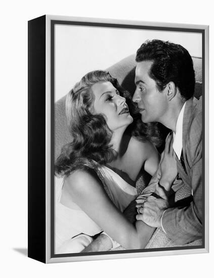 MY GAL SAL, 1942 directed by IRVING CUMMINGS Rita Hayworth and Victor Mature (b/w photo)-null-Framed Stretched Canvas