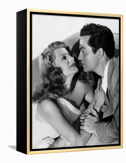 MY GAL SAL, 1942 directed by IRVING CUMMINGS Rita Hayworth and Victor Mature (b/w photo)-null-Framed Stretched Canvas