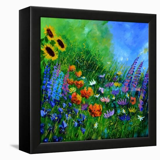 My Garden Flowers-Pol Ledent-Framed Stretched Canvas