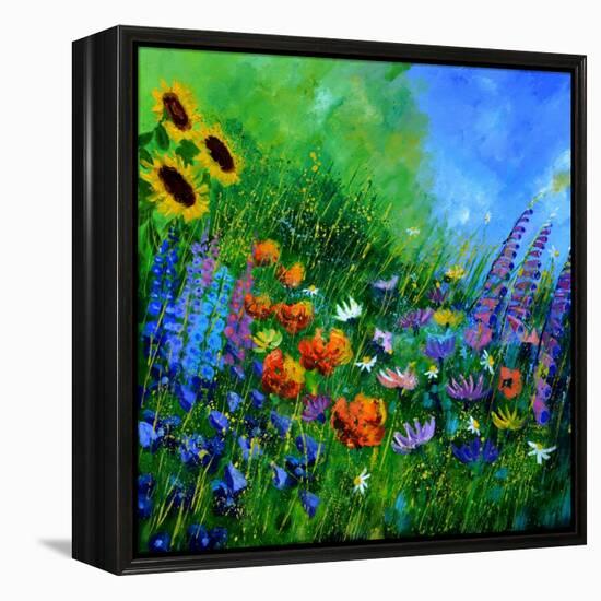 My Garden Flowers-Pol Ledent-Framed Stretched Canvas