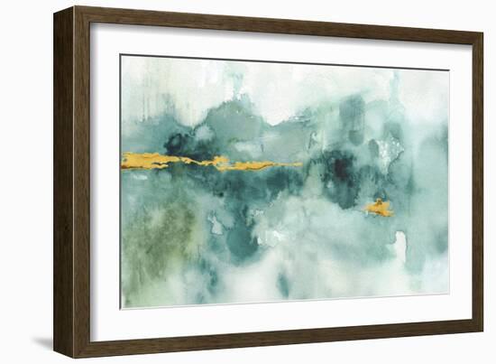 My Greehouse Abstract I Crop Blue-Lisa Audit-Framed Art Print