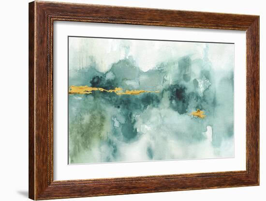 My Greehouse Abstract I Crop Blue-Lisa Audit-Framed Art Print