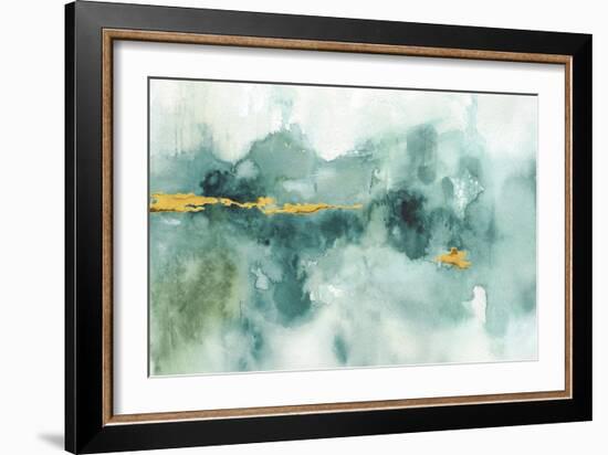 My Greehouse Abstract I Crop Blue-Lisa Audit-Framed Art Print