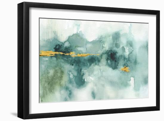 My Greehouse Abstract I Crop Blue-Lisa Audit-Framed Art Print