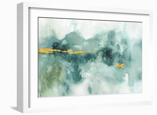 My Greehouse Abstract I Crop Blue-Lisa Audit-Framed Art Print