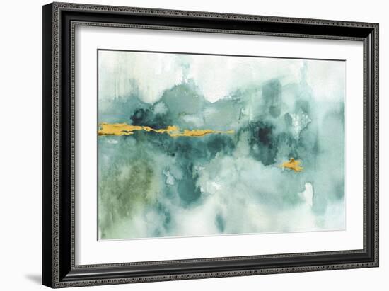 My Greehouse Abstract I Crop Blue-Lisa Audit-Framed Art Print