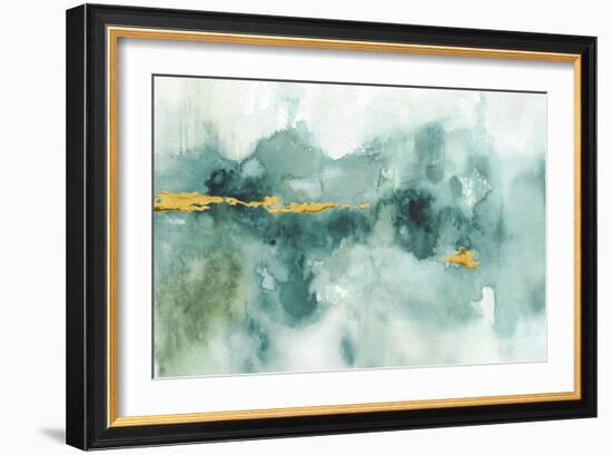 My Greehouse Abstract I Crop Blue-Lisa Audit-Framed Art Print