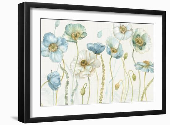 My Greenhouse Flowers I on Linen Cream-Lisa Audit-Framed Art Print