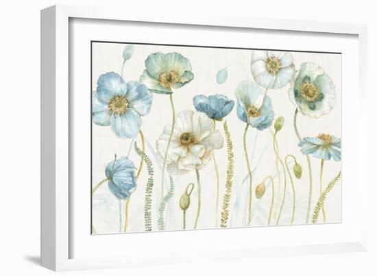 My Greenhouse Flowers I on Linen Cream-Lisa Audit-Framed Art Print