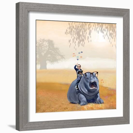 My Hippo Friend-Nancy Tillman-Framed Premium Giclee Print