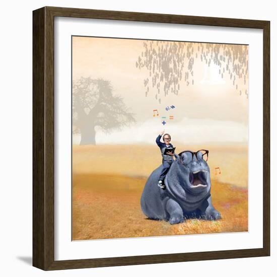 My Hippo Friend-Nancy Tillman-Framed Premium Giclee Print