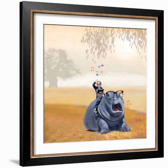 My Hippo Friend-Nancy Tillman-Framed Premium Giclee Print